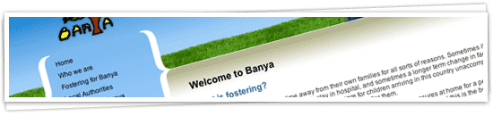 Screenshot of the Banya website